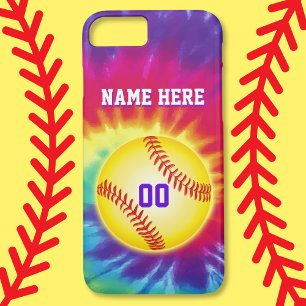 Personalised Softball iPhone Cases with Your TEXT