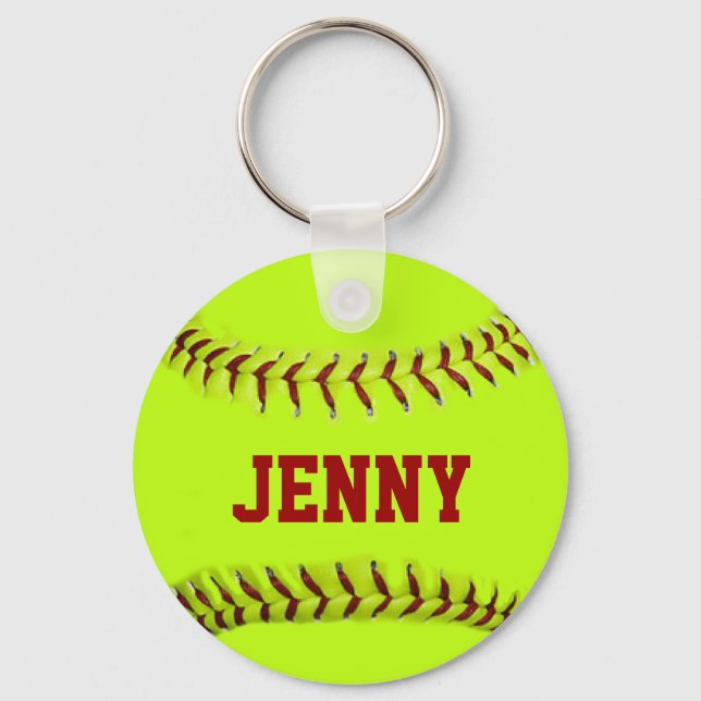 Personalised Softball Keychain (Front)