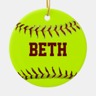 Personalised Softball Ornament