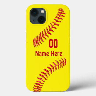 Personalised, Softball Phone Cases, NEWEST - OLDER iPhone 13 Case