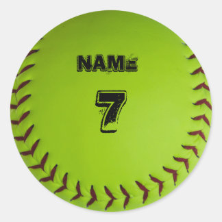 Personalised softball sticker