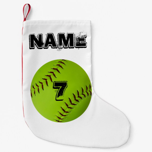 Personalised softball stocking (Front)