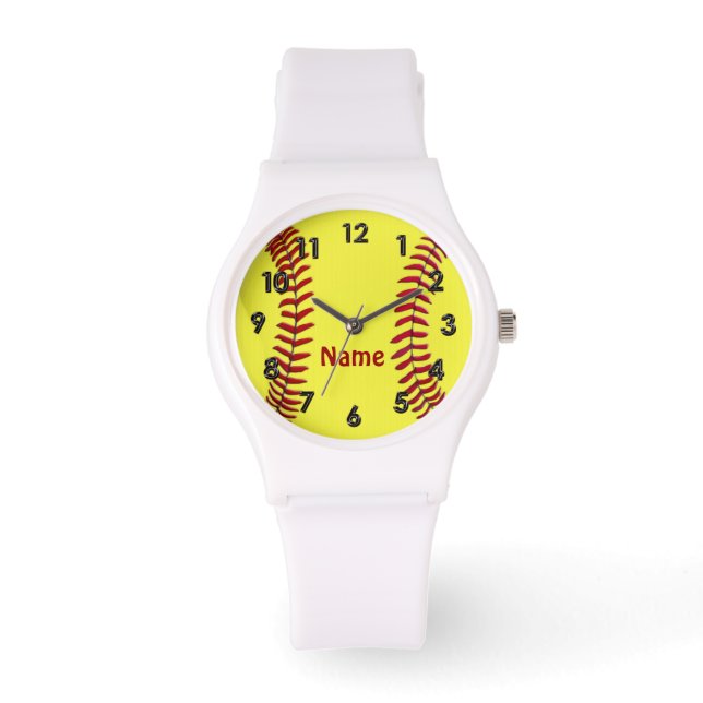 Personalised Softball Watches with YOUR NAME (Front)