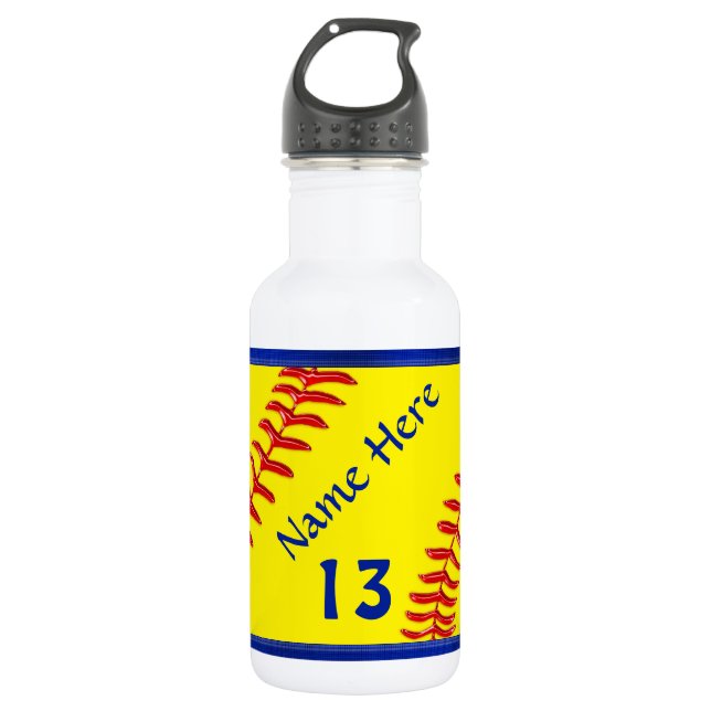 Personalised Softball Water Bottles (Front)