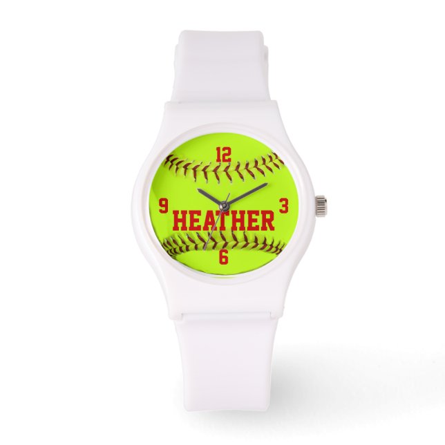 Personalised Softball Wrist Watch (Front)