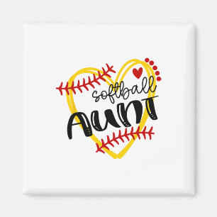 Personalised Softll Heart Tee Cute Aunt Women Soft Magnet