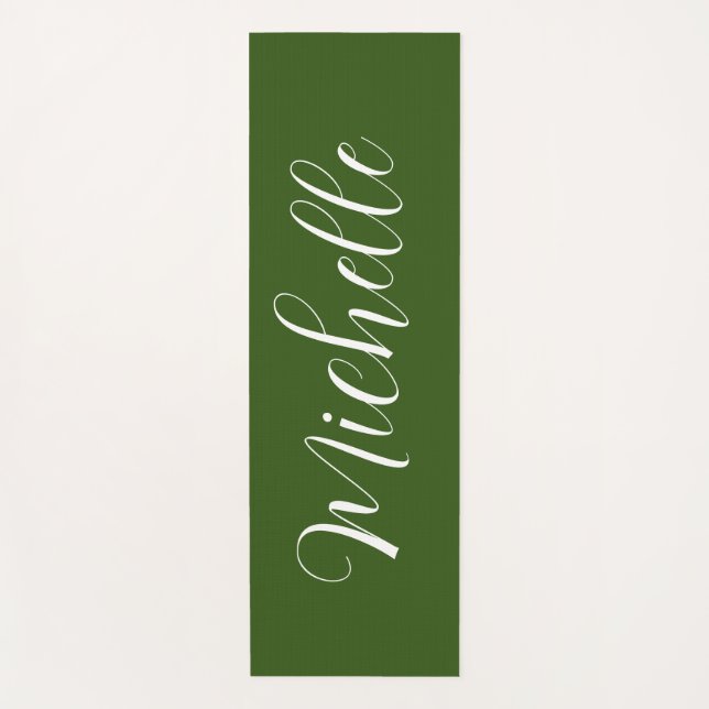 Personalised Solid Colour Yoga Mat with Name (Front)