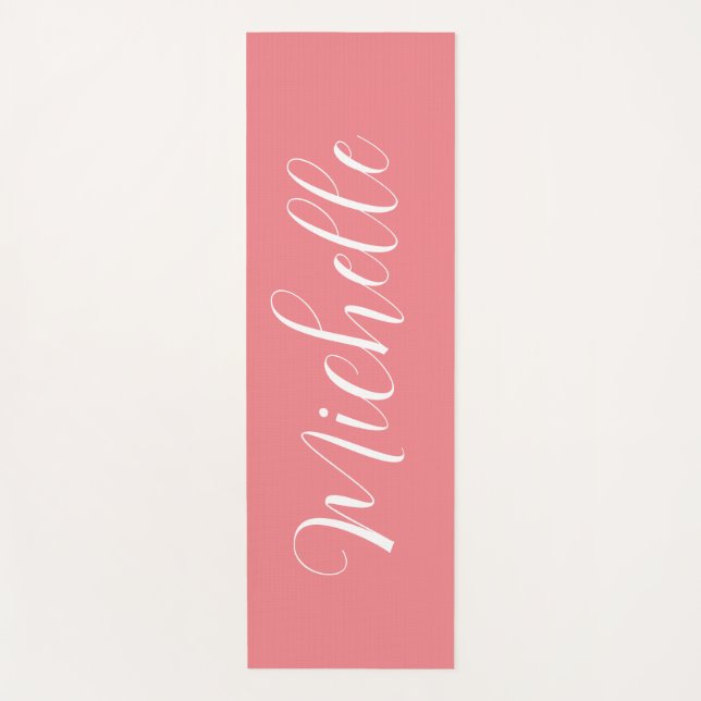 Personalised Solid Colour Yoga Mat with Name (Front)