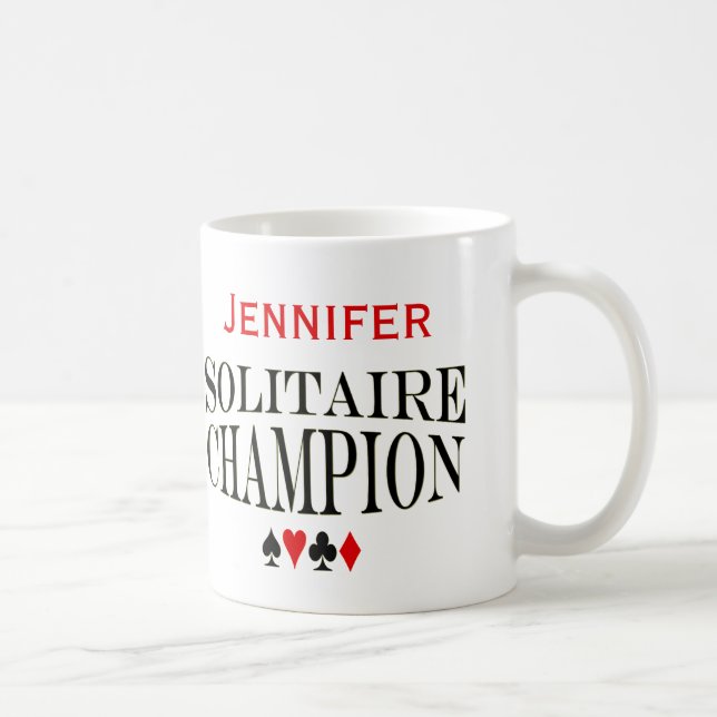 Personalised Solitaire Champion Coffee Mug (Right)