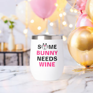 Personalised Some Bunny Needs Wine Easter Favours