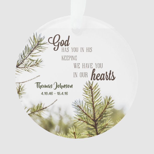 Personalised Someone In Our HeartsAcrylic Ornament (Front)