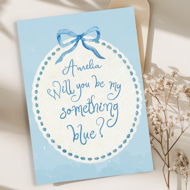 Personalised "Something Blue Crew" Trendy Proposal Card (Creator Uploaded)