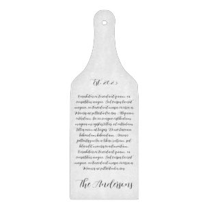 Personalised Song Lyrics Glass Charcuterie Board
