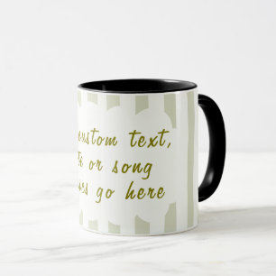 Personalised Song Lyrics, Poem or Favourite Quote Mug
