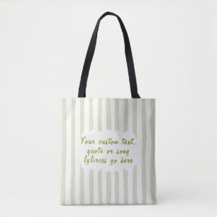 Personalised Song Lyrics, Poem or Favourite Quote Tote Bag