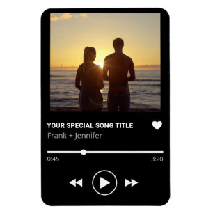 Personalised Song Name Playlist Couple Photo gift Magnet