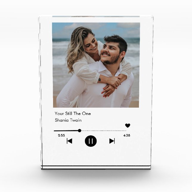 Personalised Song Plaque Playlist For Couples  (Front)