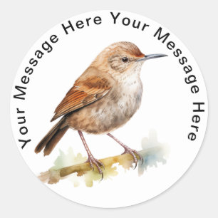 Personalised SongBird Stickers House Wren