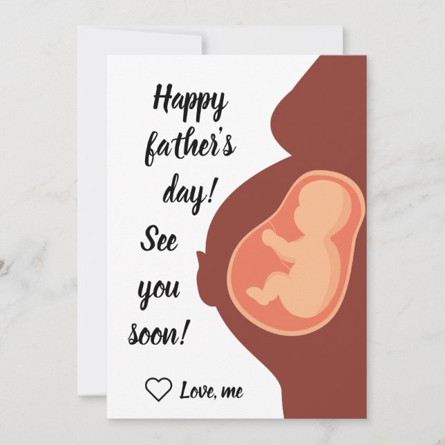 Personalised Soon to be Dad, Happy Father's Day Holiday Card (Front)