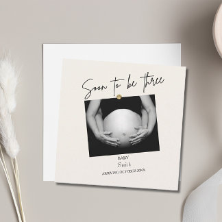 Personalised Soon to be Three  Invitation