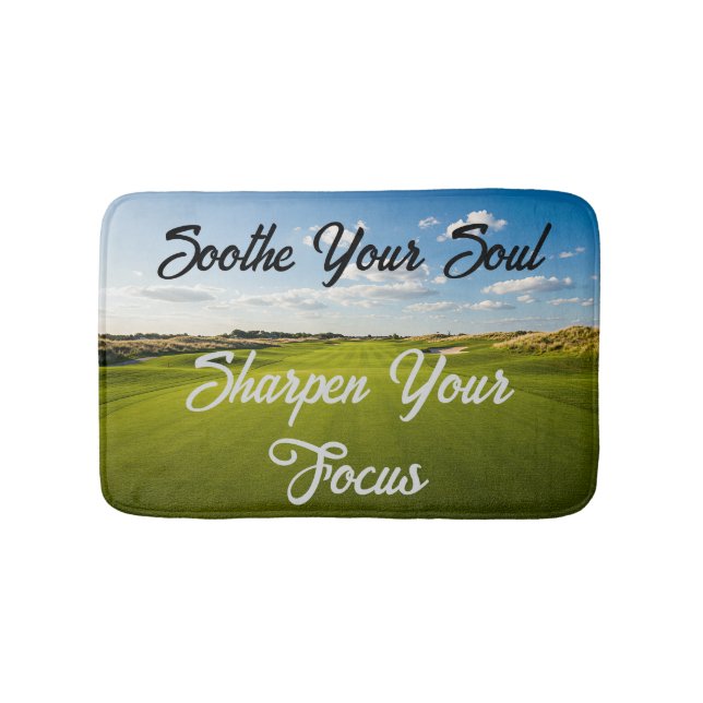 Personalised Soothe Your Soul Golf Bath Mat (Front)