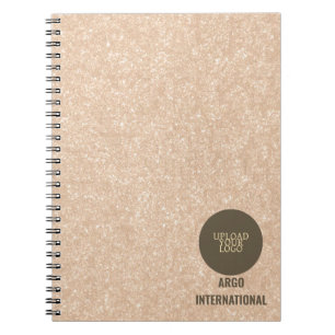 Personalised Sophisticated Beige Business Notebook