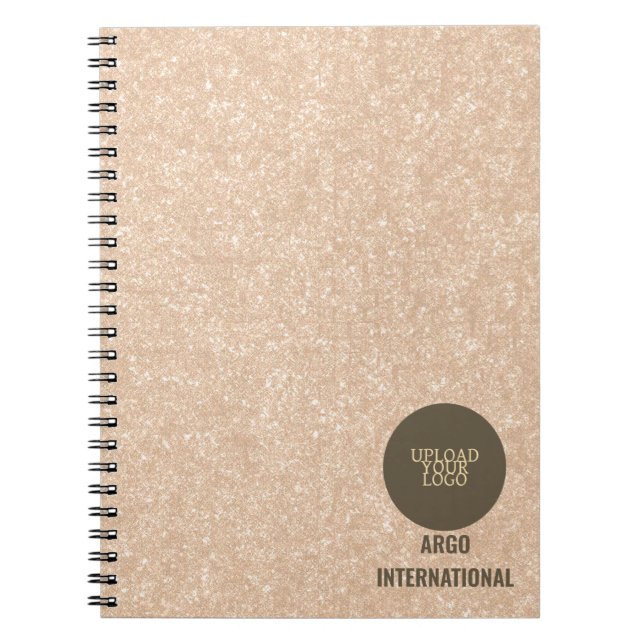 Personalised Sophisticated Beige Business Notebook (Front)