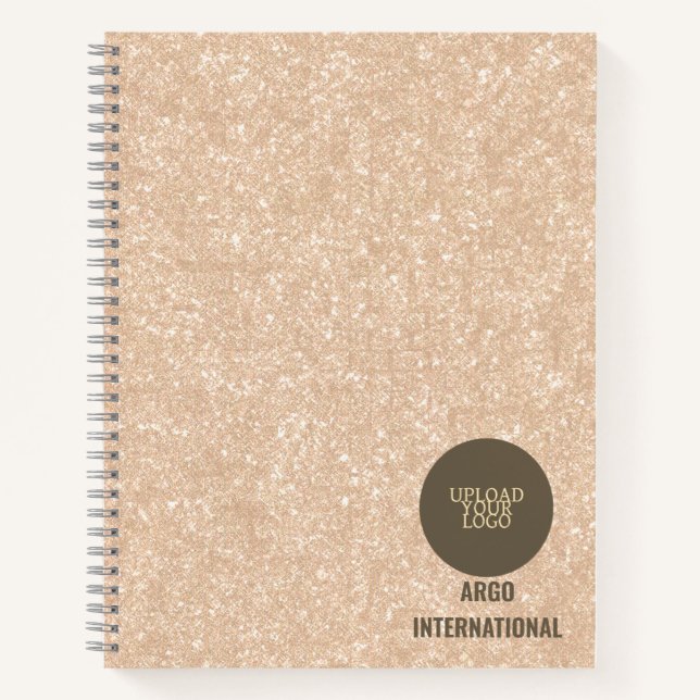 Personalised Sophisticated Beige Business Notebook (Front)