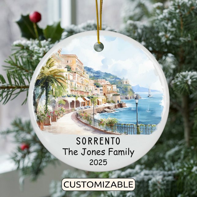 Personalised Sorrento Ornament, Italy Ceramic Ornament (Creator Uploaded)
