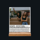Personalised Soul Sister Definition With Photo Acrylic Sign<br><div class="desc">Celebrate your unique bond with the Personalised Soul Sister Definition With Photo Acrylic Sign. This elegant acrylic plaque features a custom definition of "soul sister" and includes a cherished photo, making it a heartfelt gift for your best friend. Perfect for birthdays or special occasions, this personalised sign beautifully captures the...</div>