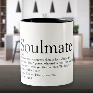 Personalised Soulmate Definition Two-Tone Coffee Mug