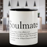 Personalised Soulmates Definition Two-Tone Coffee  Mug<br><div class="desc">The perfect gift for true soulmates. Designed by Thisisnotme©</div>