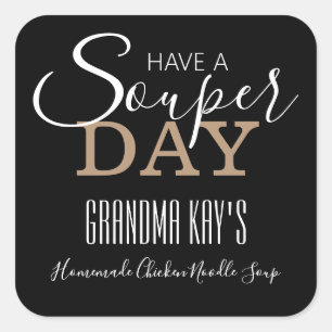 Personalised "Souper Day" Homemade Soup Label
