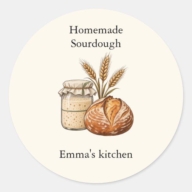Personalised Sourdough Bread Kitchen Label (Front)