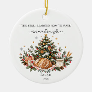 Personalised Sourdough Christmas Ceramic Ornament