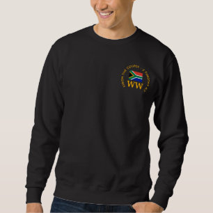 Personalised SOUTH AFRICA Flag MONOGRAM Golf Sweatshirt