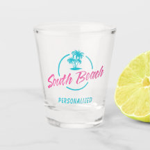 Personalised South Beach Shot Glass