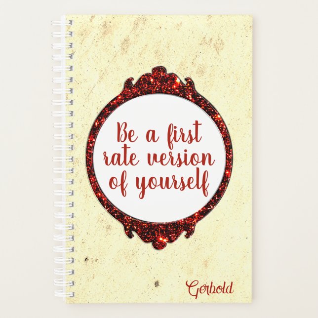 Personalised Space Mirror Gem Planner (Front)