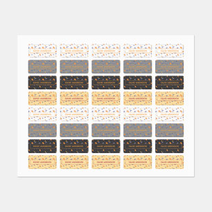 Personalised Space Name Labels neutral Set