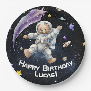 Personalised Space-Themed Paper Plates