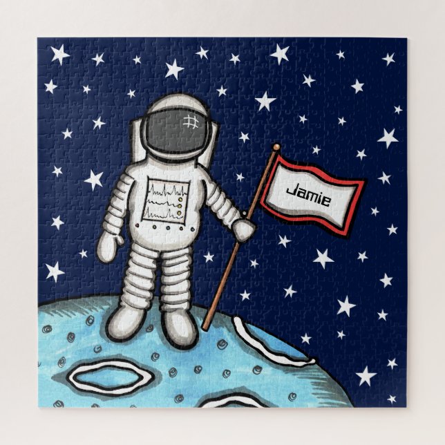 Personalised Spaceman Astronaut Cosmonaut Jigsaw P Jigsaw Puzzle (Vertical)