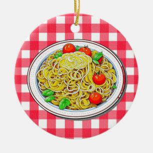 Personalised Spaghetti Christmas Ceramic Ornament