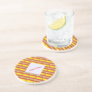 Personalised Spain Flag Tiled Coaster