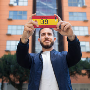 Personalised Spain National Soccer Graphic Athlete iPhone 15 Pro Case