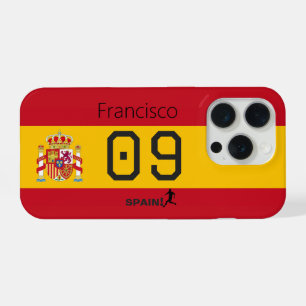 Personalised Spain National Soccer Graphic Athlete iPhone 15 Pro Case