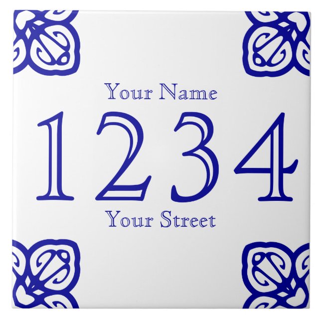 Personalised Spanish House Number Tile (Front)