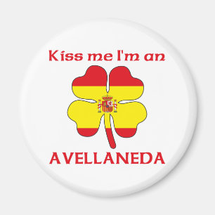 Personalised Spanish Kiss Me I'm Avellaneda Magnet