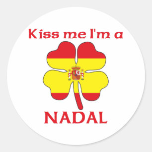 Personalised Spanish Kiss Me I'm Nadal Classic Round Sticker