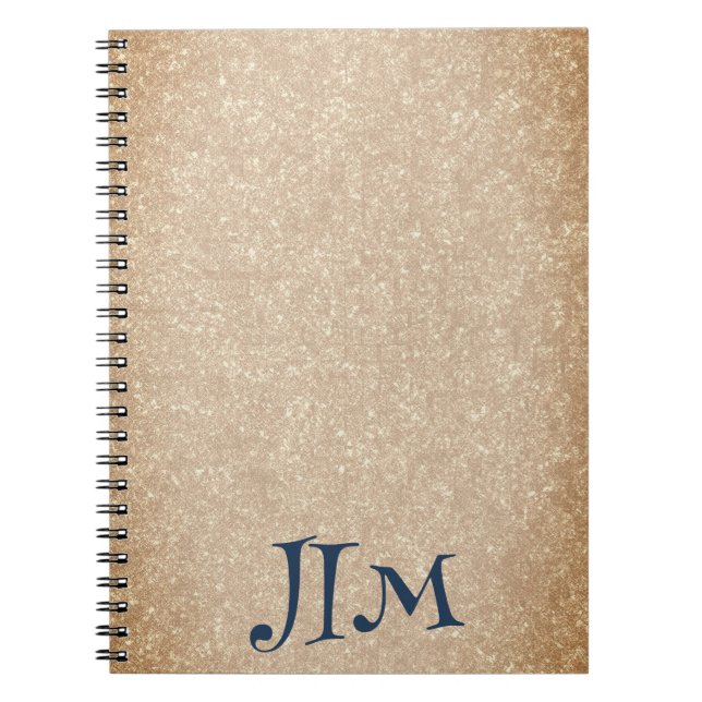 Personalised Spanish Vanilla Paper Notebook (Front)
