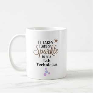 Personalised Sparkle Lab Technician Coffee Mug